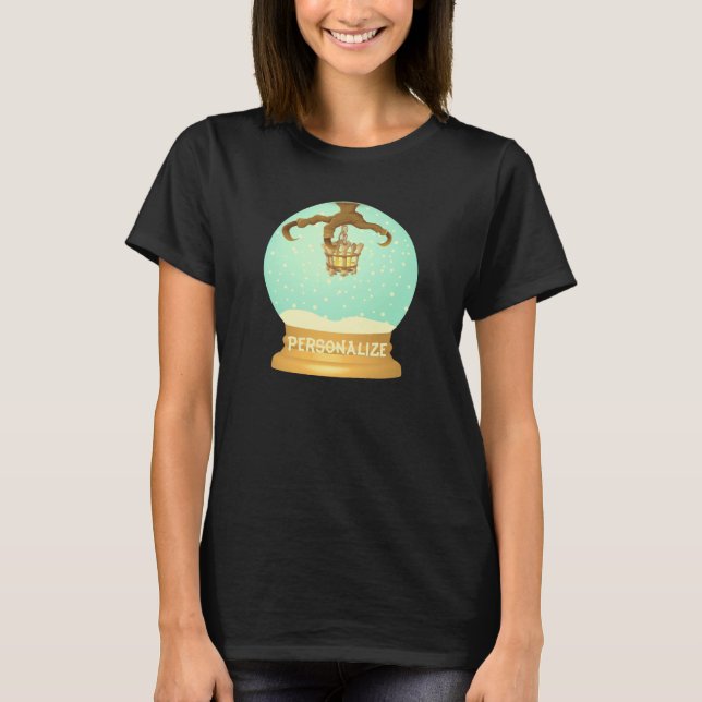 Camiseta Lámina de búho de talón de búho caída globo de nie (Anverso)