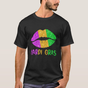Camiseta Lámina de goteo mordiendo flores De Lys Mardi Gra