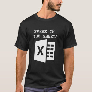 Camiseta Láminas De Cálculo Contables En Las Hojas