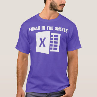 Camiseta Láminas De Cálculo Contables En Las Hojas Nerd