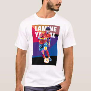Camiseta Lamine Yamal en el estilo WPAP
