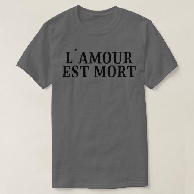 Camiseta Lamour Est Mort negro (Diseño del anverso)