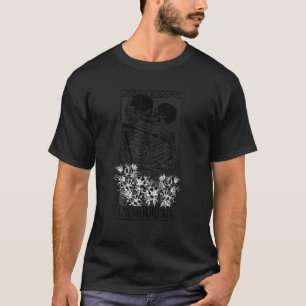Camiseta L'amoureux Tarot Card Skeleton Kissing Estthetic M
