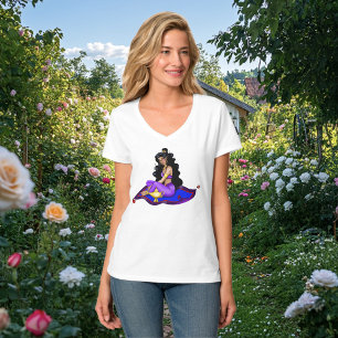 Camiseta Lámpara de Alfombra Mágica Genio Cielo Azul