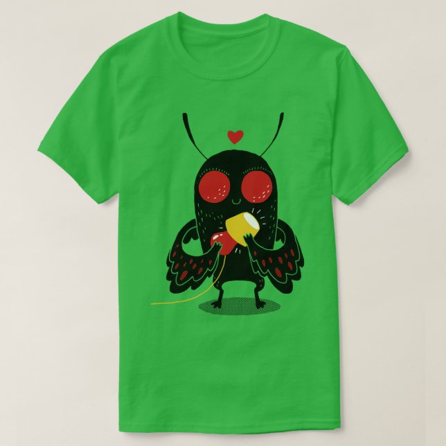 Camiseta Lámpara de amor de Mothman (Diseño del anverso)