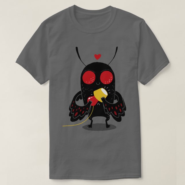 Camiseta Lámpara de amor de Mothman (Diseño del anverso)