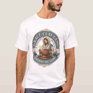 Camiseta Lámpara de arcilla Grace Lámpara de aceite antigua