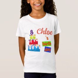 Camiseta Lámpara de cumpleaños personalizada y pastel de cu