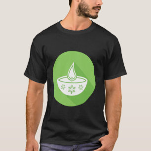 Camiseta Lámpara Diya Diwali Hindú Sij, Budista Jain oració