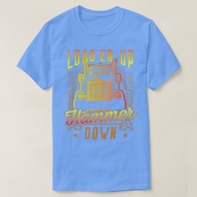 Camiseta Lámpara hacia arriba del cargador del camionero de (Diseño del anverso)