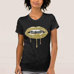 Camiseta Lámparas de goteo de Purpurina de lujo y belleza d