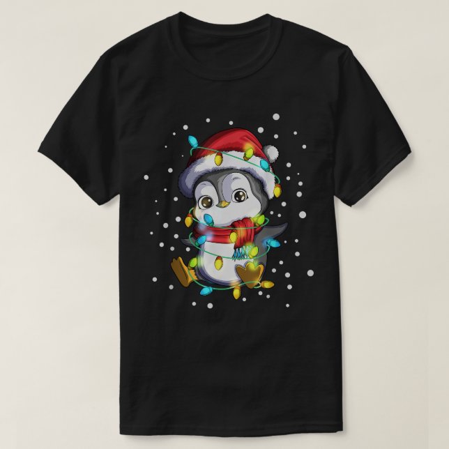 Camiseta Lámparas de los Navidades de las luces de los gran (Diseño del anverso)