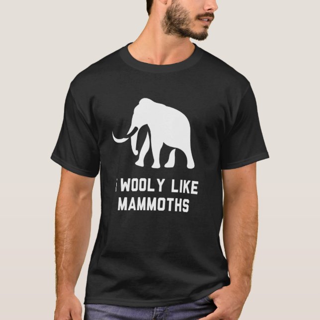 Camiseta Lana Mammoth Pun Chiste Elefante Extinto Animal (Anverso)
