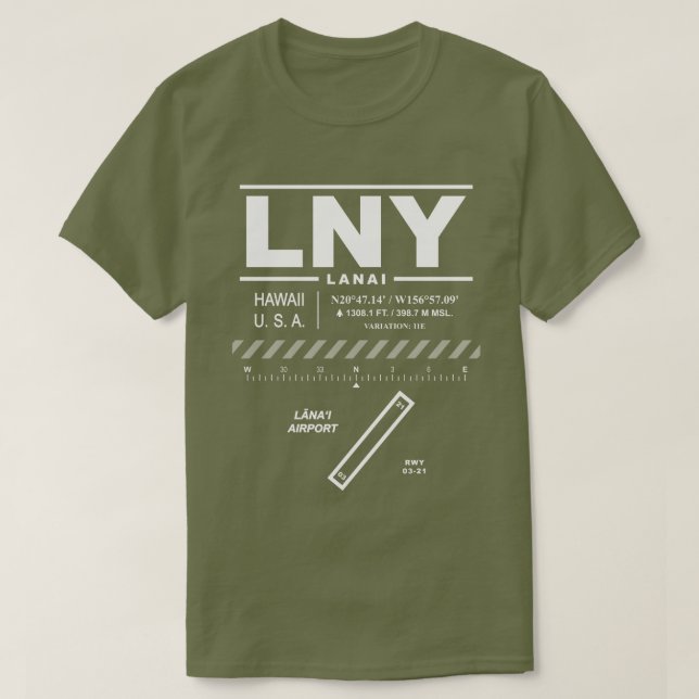 Camiseta Lanai Airport LNY T-Shirt (Diseño del anverso)