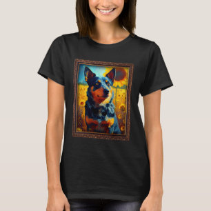 Camiseta Lancashire Heeler Pintando Flor De Girasol Mamá Wo