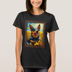 Camiseta Lancashire Heeler Pintando Flor De Girasol Mamá Wo