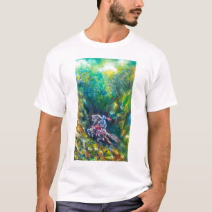 CAMISETA LANCELOT DE NOCHE, CABALLO EN BOSQUE VERDE