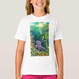CAMISETA LANCELOT DE NOCHE, CABALLO EN BOSQUE VERDE