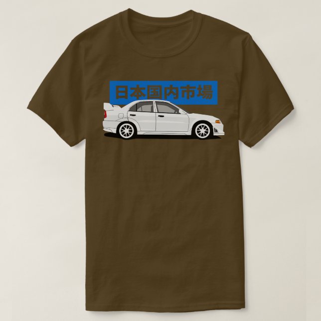 Camiseta Lancer de vista lateral Evo6 (Diseño del anverso)