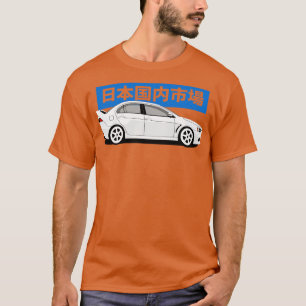 Camiseta Lancer de vista lateral Evo X