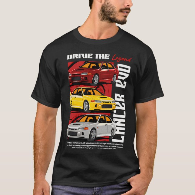 Camiseta Lancer Evo Conduce La Leyenda (Anverso)
