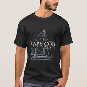 Camiseta Lancha de vela de Cape Cod Massachusetts