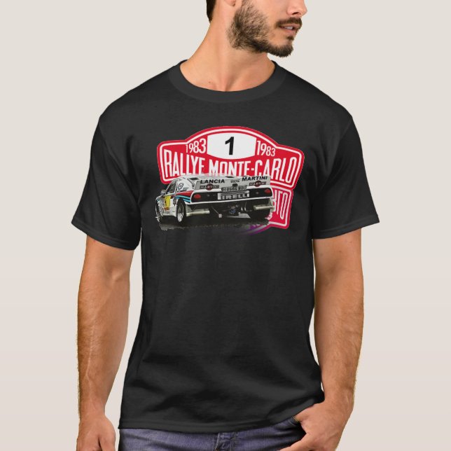 Camiseta LANCIA 037 MARTINI RALLY MONTECARLO Classic T-Shir (Anverso)
