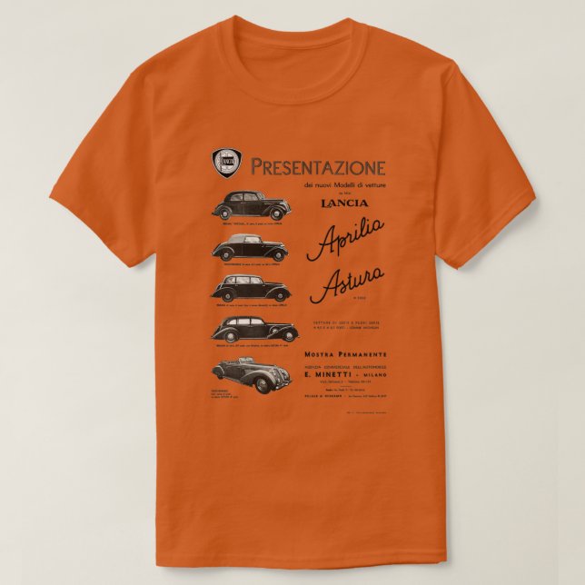 CAMISETA LANCIA APRILIA ASTURA  (Diseño del anverso)