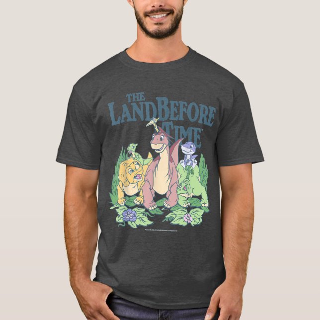 Camiseta Land Beforeime Pastel Dinosaur Friends retro (Anverso)