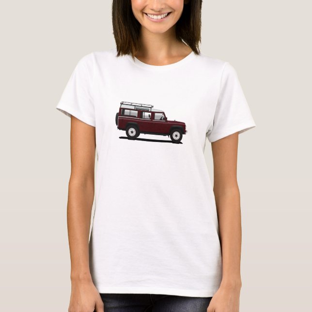 Camiseta Land Rover rojo 110 (Anverso)