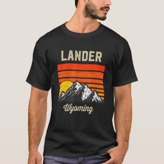 Camiseta Lander Wyoming Retro Ciudad Estado Estadounidense