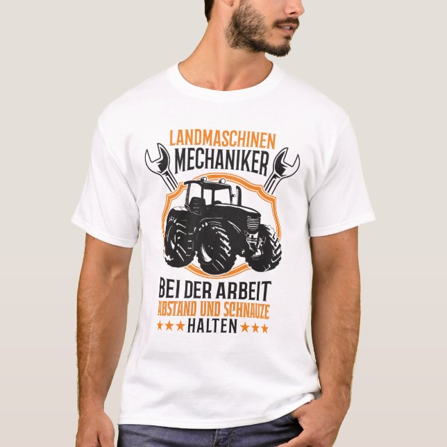 Camiseta Landmaschinenmechaniker Traktor Werkzeug Trecker (Anverso)