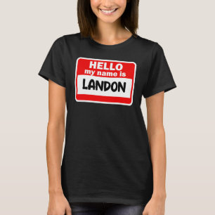 Camiseta Landon Hello Hi Mi Nombre Es Tshirt Name On Person