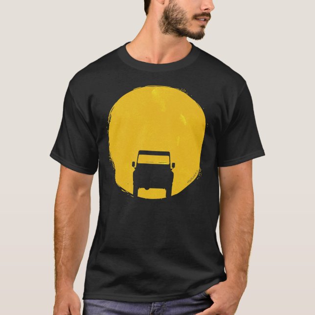 Camiseta Landrover Defender car sunset sun Premium T-Shirt (Anverso)