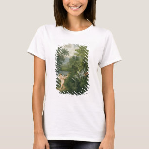 Camiseta Landscape with Cupid aiming an arrow at a Parrot o