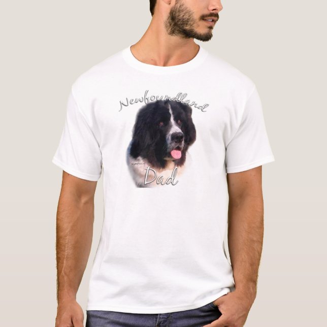 Camiseta Landseer Newfoundland Dad 2; Newfie Dad; Newf Dad (Anverso)
