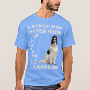 Camiseta Landseer Newfoundland Saying Mom Dad Print, Newfie