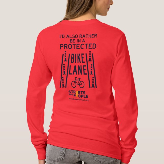 Camiseta Lane de bicicletas protegida (Reverso)