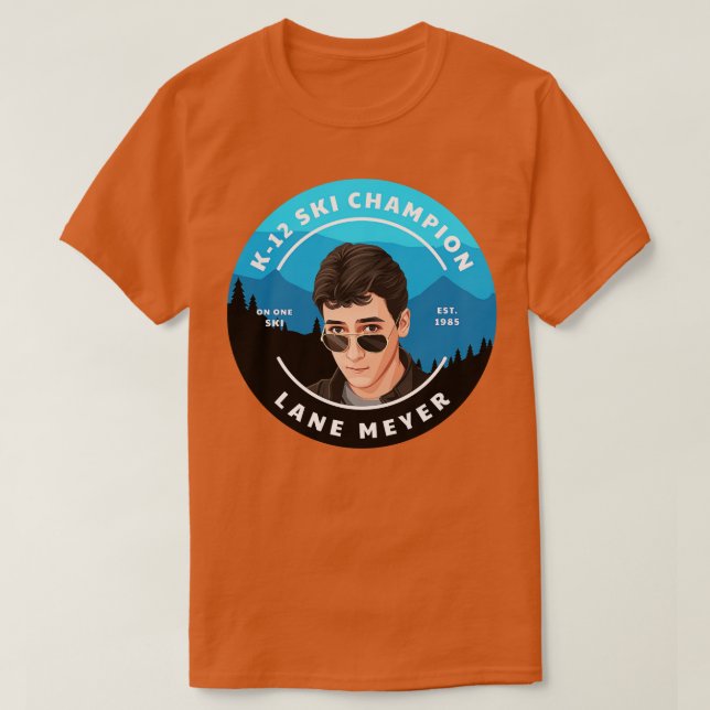 Camiseta Lane Meyer, Campeón de Esquí K12 (Diseño del anverso)