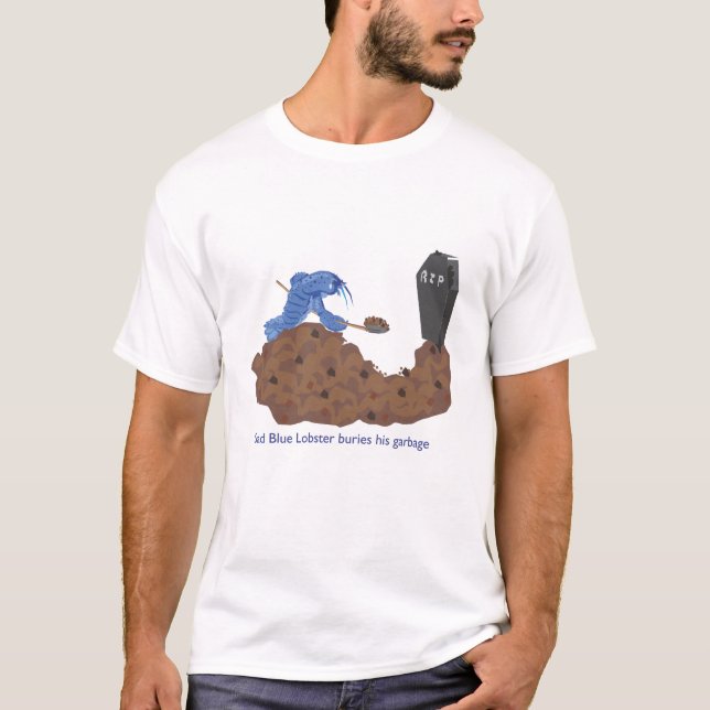 Camiseta Langosta azul triste (Anverso)