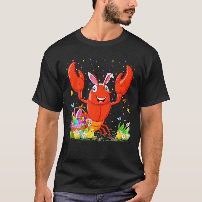 Camiseta Langosta de Pascua Fish Bunny Egg Hung Lobster Eas (Anverso)