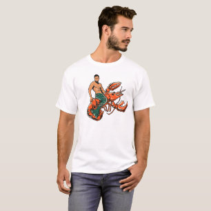 Camiseta Langosta del montar a caballo del Merman