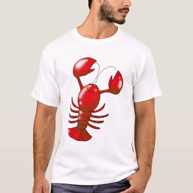 Camiseta Langosta del rojo del dibujo animado (Anverso)