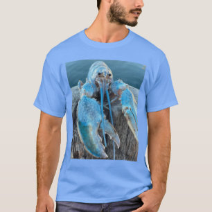 Camiseta Langosta divertida de Meme de Susto Azul Crustáceo