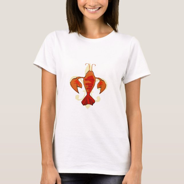 Camiseta Langosta o langosta Fleur De Lis (Anverso)