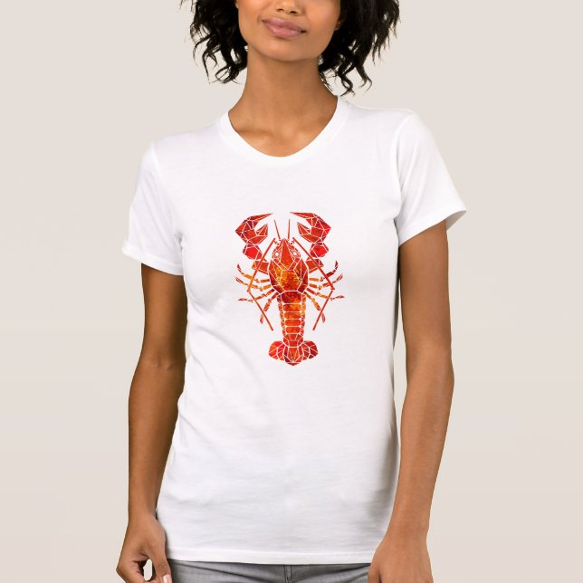 Camiseta Langosta poligonal roja (Anverso)