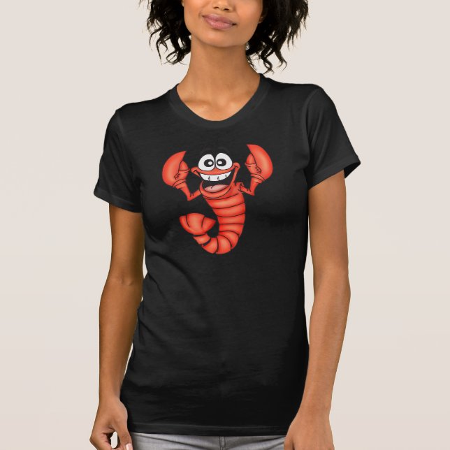 Camiseta Langosta sonriente divertida (Anverso)
