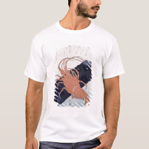 Camiseta Langoustine con un bloque del carbón de leña,