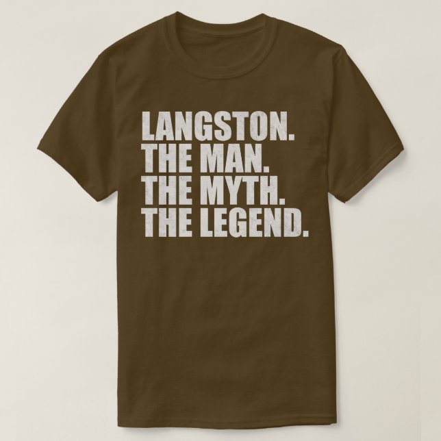 Camiseta LangstonLangston Nombre Langston dado nombre (Diseño del anverso)