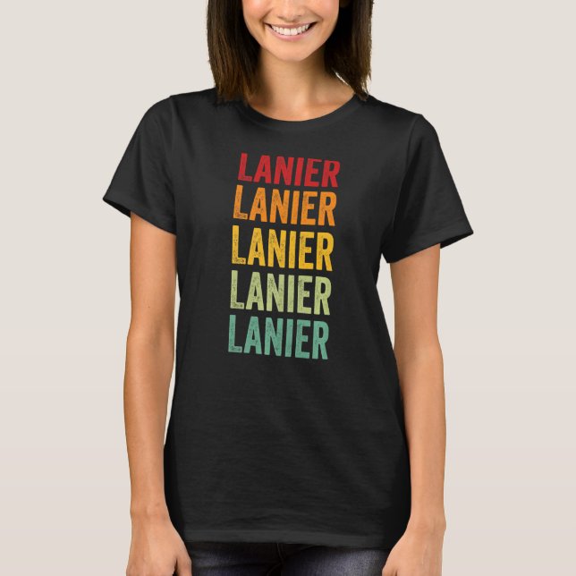 Camiseta Lanier County Georgia Rainbow Text (Anverso)